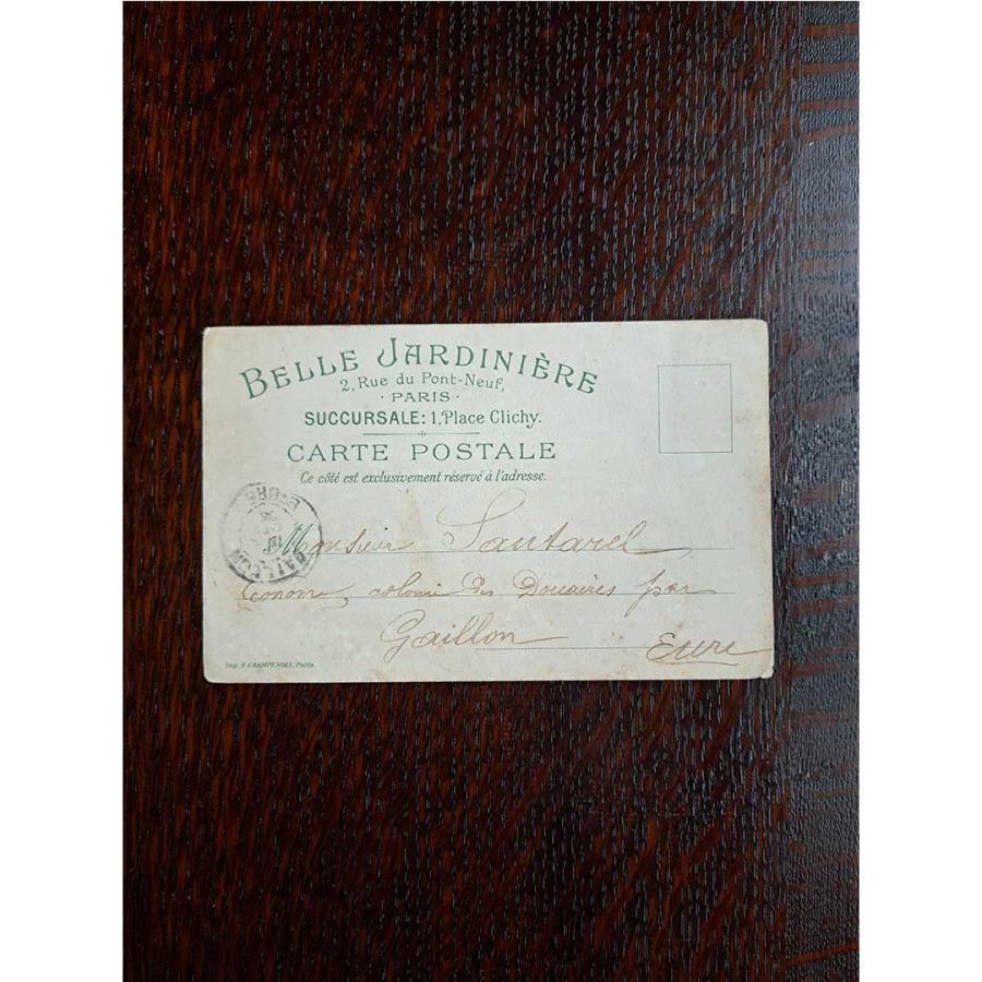 【Rivoli Antiques】アルフォンス・ミュシャ  ≪夜の安らぎ≫ 1904年消印 アンティーク絵はがきの画像