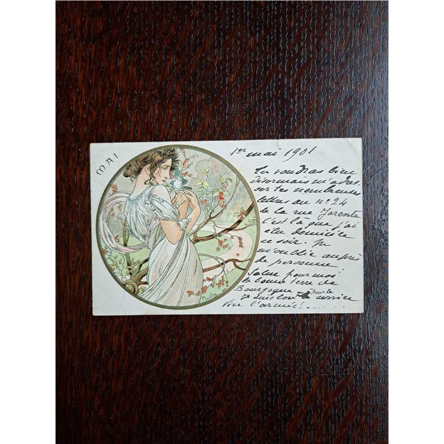 Rivoli Antiques】アルフォンス・ミュシャ ≪五月≫スズランの日 1901
