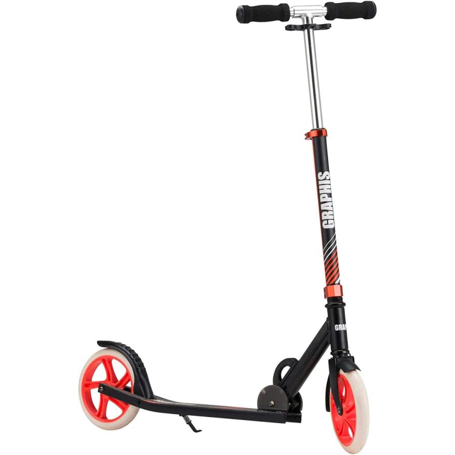 2694円 最大92 オフ Graphis グラフィス 折りたたみキックボード 5mmビッグホイール カラー ブラック オレンジ Gr K