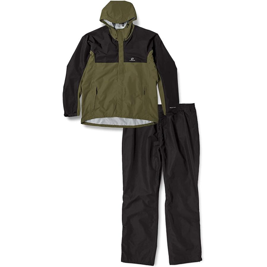 激安の オンヨネ レインコート メンズ３レイヤーレインスーツ 3009カーキブラック M 送料無料 Www Charinogales Com