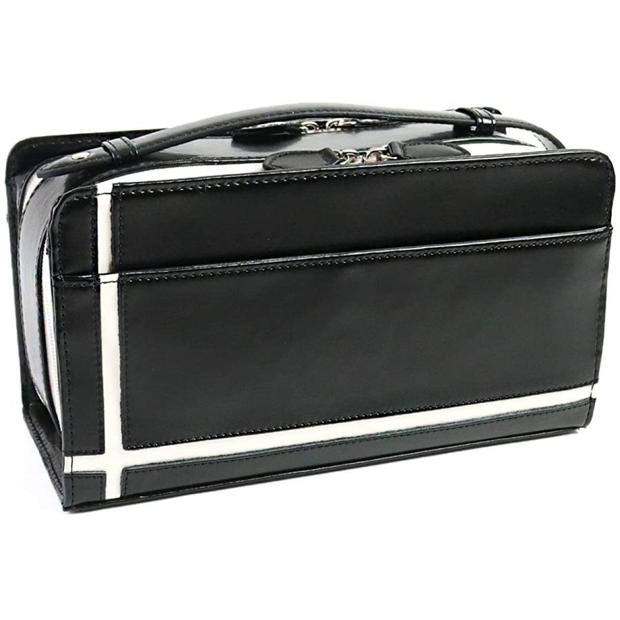 代引き不可 United ホワイト ダブルファスナーセカンドバッグ クロスライン 馬革 Homme バッグ