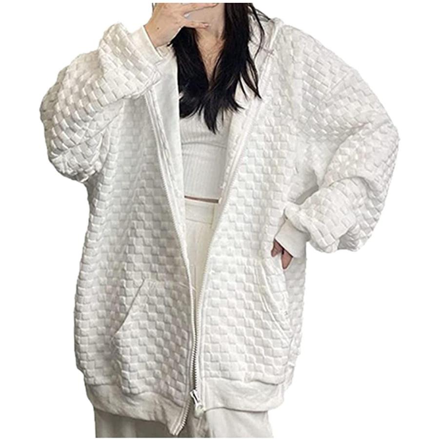 激安 Fuminheng レディーズ パーカー 韓国 ファッション 無地 レディース 秋冬 フード付き 長袖 防風 防寒 アウター Bf風 トレー Site Starbrasil Com Br