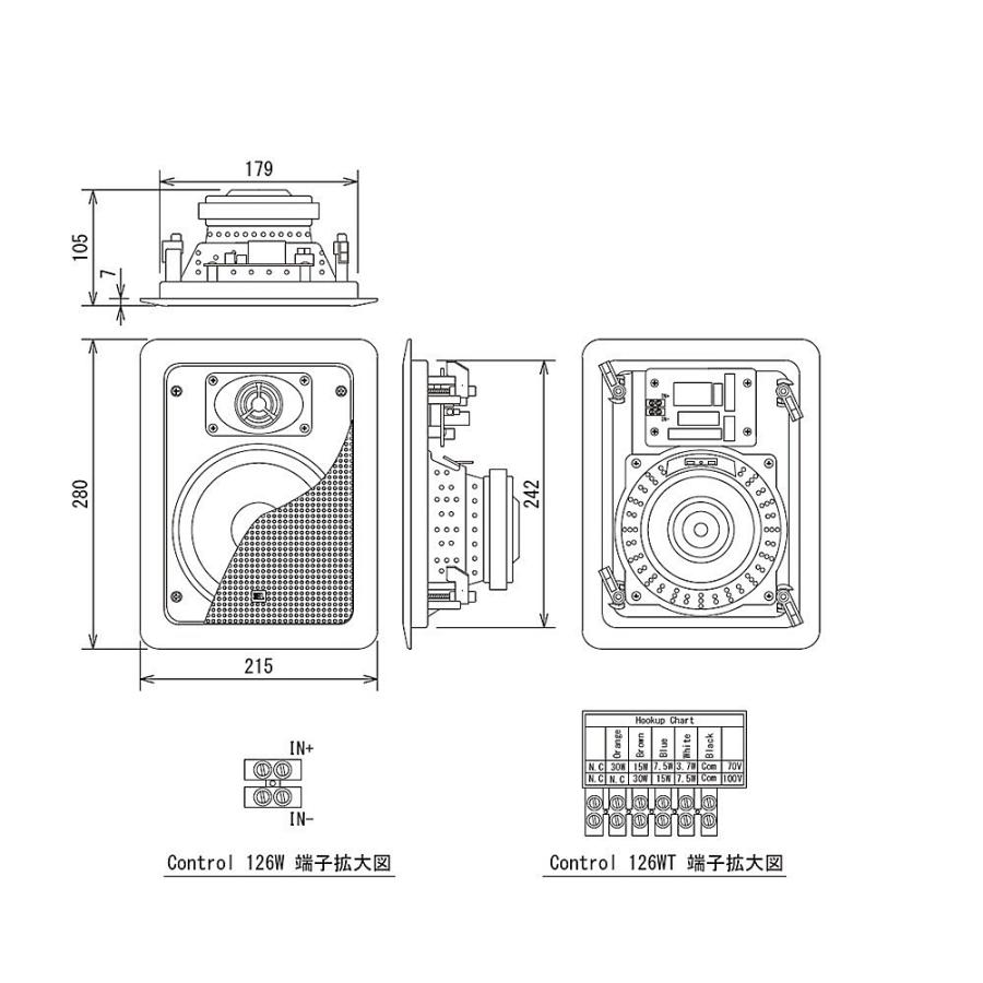 JBL　Control126WT　壁埋込用2Wayフルレンジスピーカー | JBL | 01