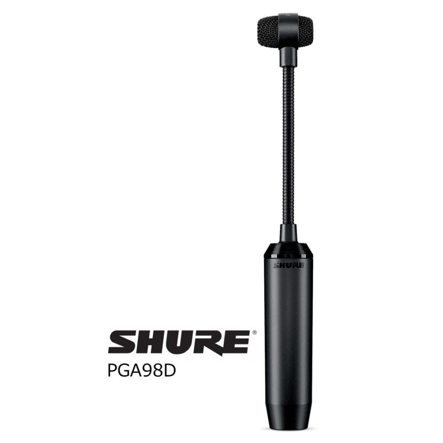 SHURE - 打ち物用コンデンサー・マイク//XLRケ-ブル属する PGA98D-XLR レコーディング、PA機材-楽器、手芸、コレクション