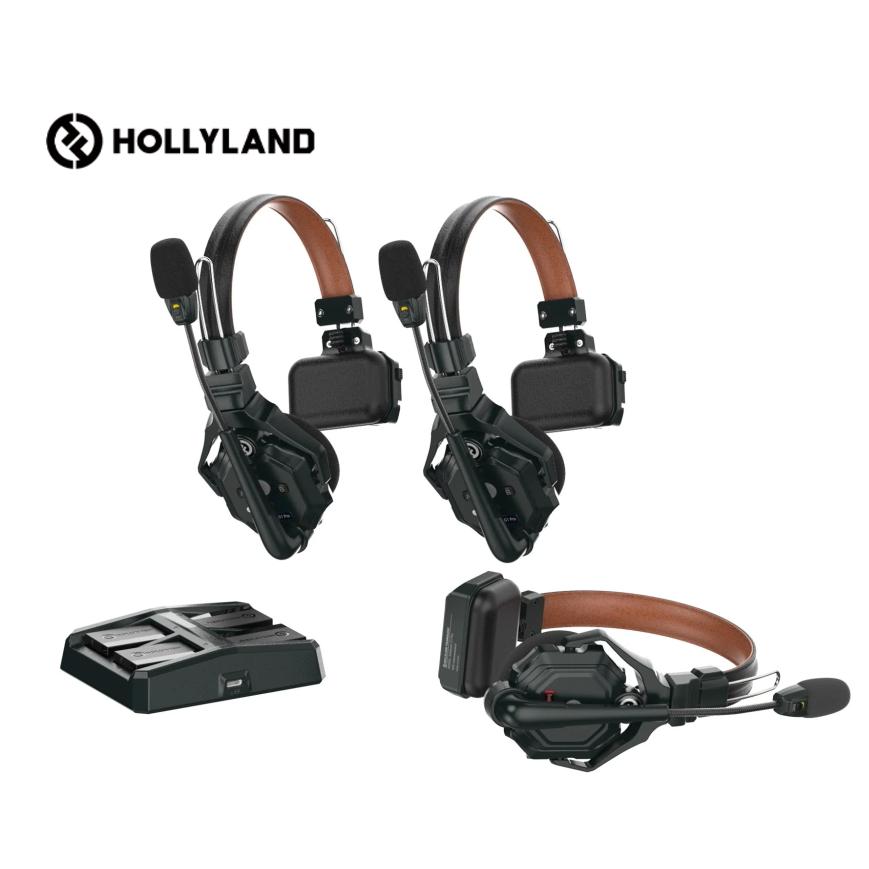 HOLLYLAND 3人用ワイヤレスインカムヘッドセットシステム ノイズ