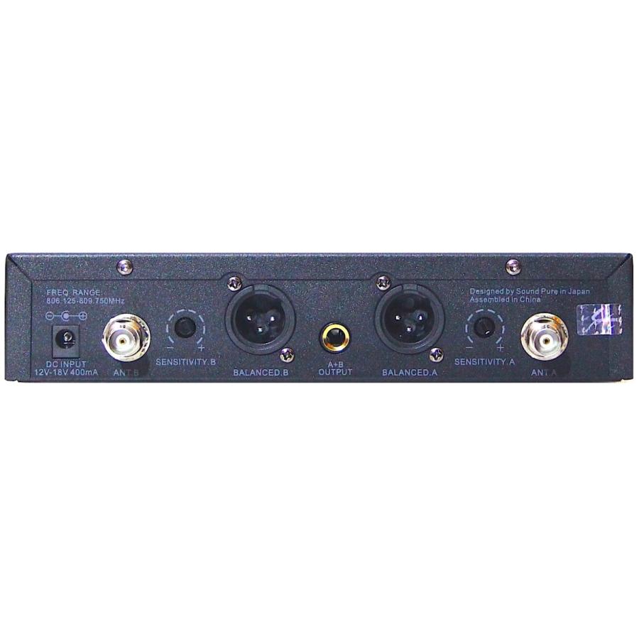 SoundPure　【B帯】ワイヤレスマイク　システム SOUNDPURE/サウンドピュア B帯 2CH ワイヤレス受信機 SP-W-H01