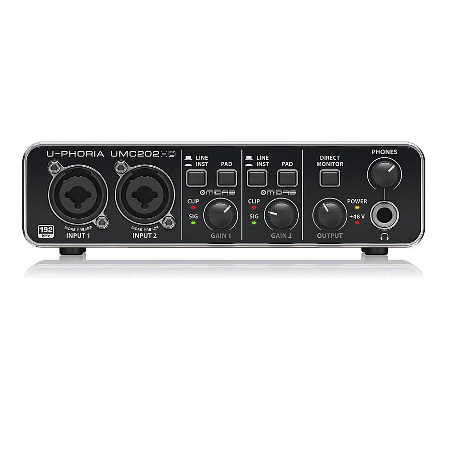 BEHRINGER/べリンガー MIDASマイクプリアンプ搭載2入力2出力USBオーディオインターフェース UMC202HD U-PHORIAの画像