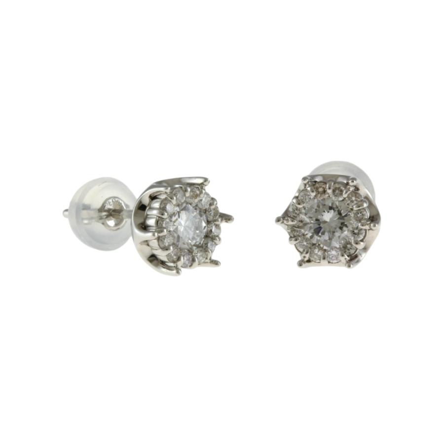 ピアス Pt900プラチナ ダイヤモンド 0.21ct 0.09ct レディース 新品 
