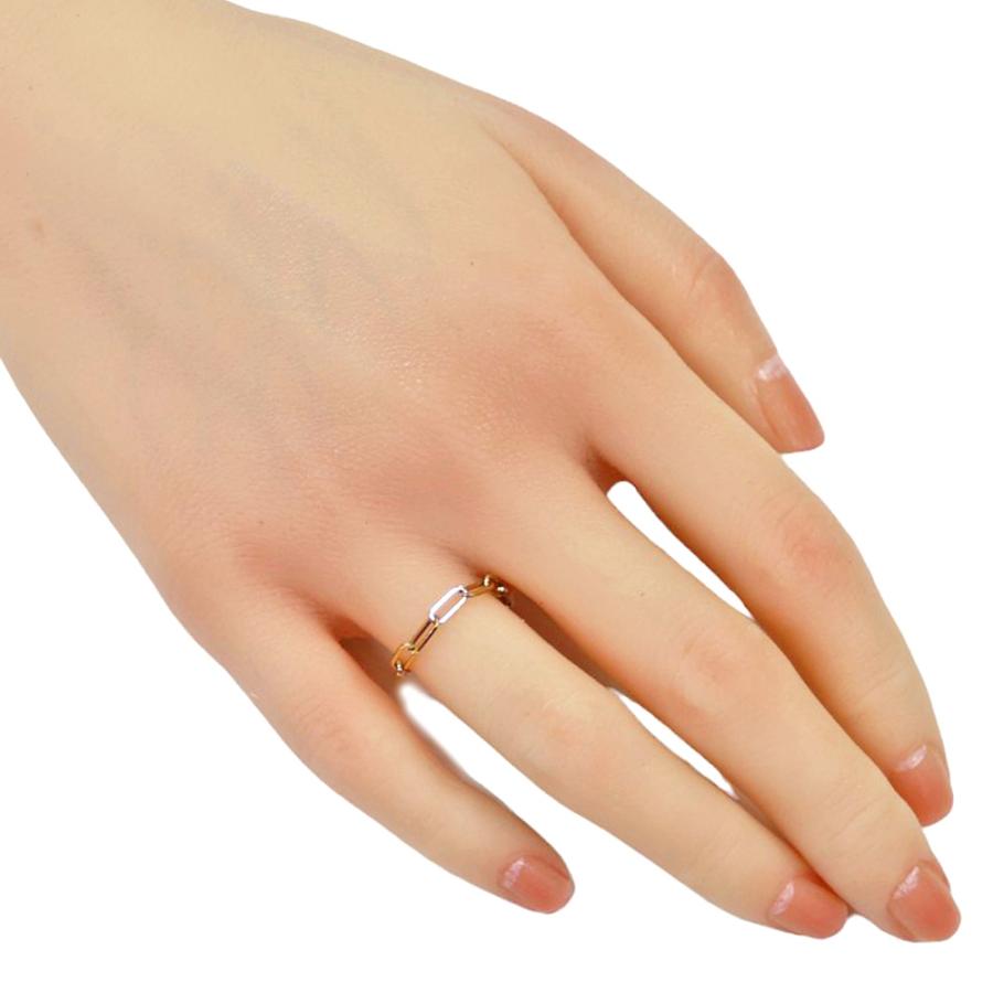 チェーンリング リング 指輪 15号 18金 K18イエローゴールド