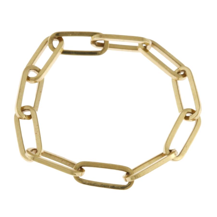 チェーンリング リング 指輪 15号 18金 K18イエローゴールド