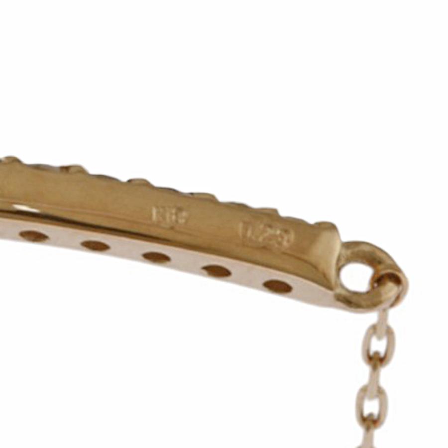 ゆるやかV字 ネックレス 18金 K18ピンクゴールド ダイヤモンド 0.23ct  