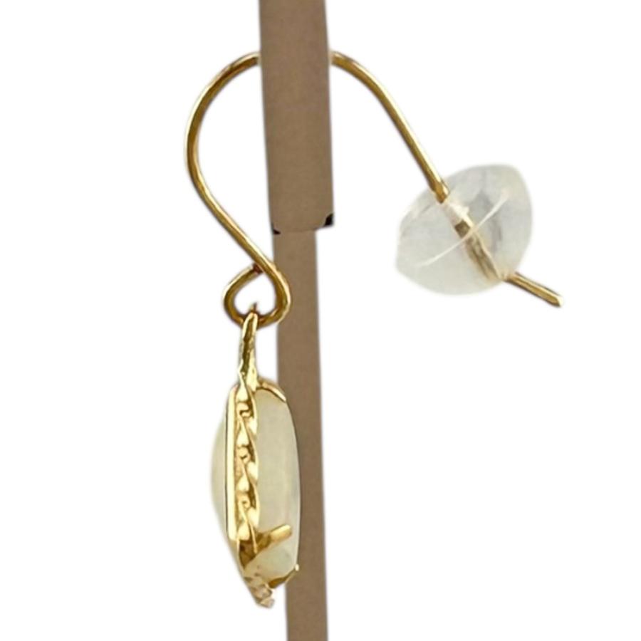 ピアス 18金 K18イエローゴールド エチオピアオパール レディース 新品