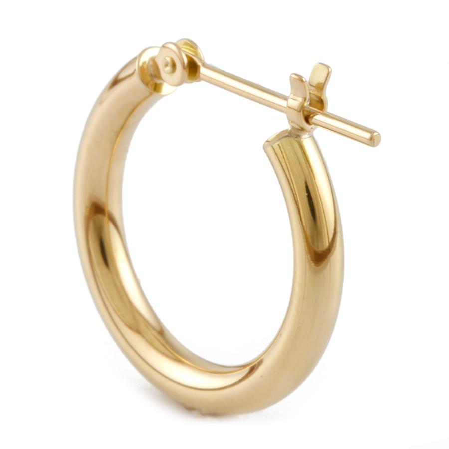 K18 ピアス フープ パイプ 2×15 18金 K18ゴールド ゴールド 新品 : R&K