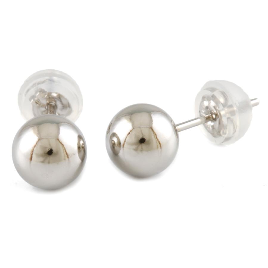 PT900ピアス Pt900 ピアス 丸玉 6mm ボール Pt900プラチナ シルバー 新品 : R&K