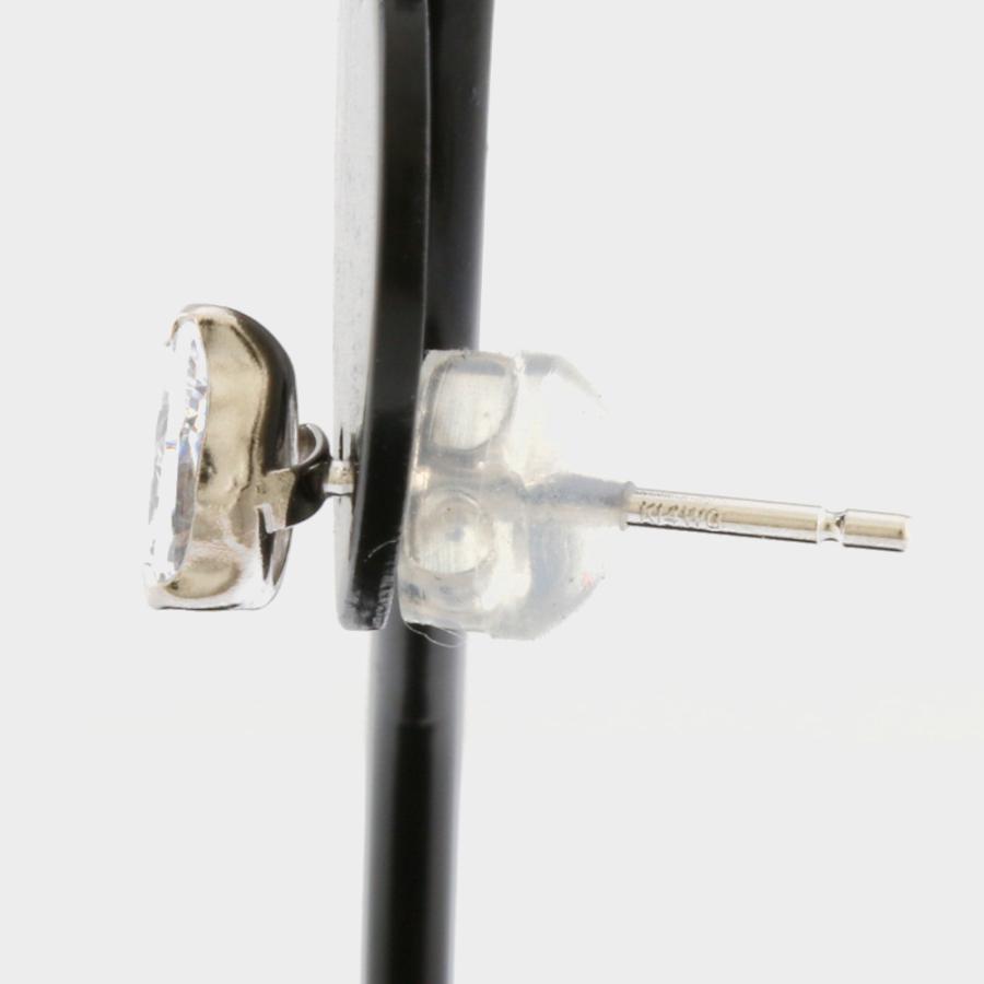 K14WG ピアス キュービックジルコニア ドロップ クリア 14金 K14 