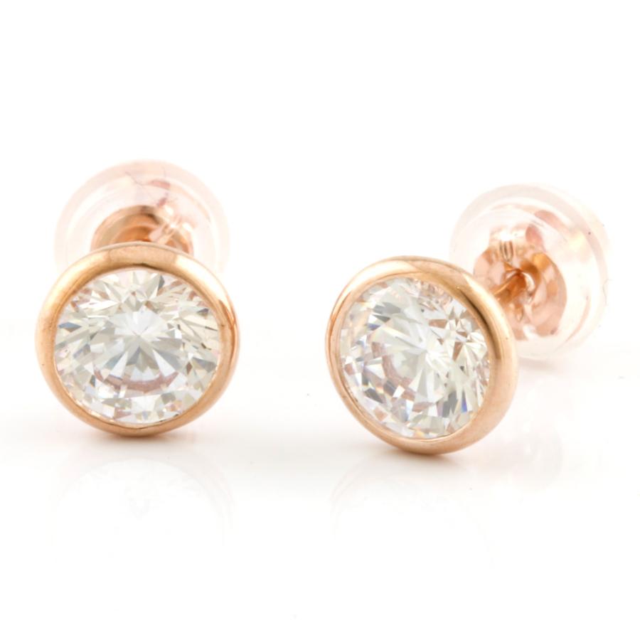 K10PG ピアス キュービックジルコニア 6mm 10金 K10ピンクゴールド