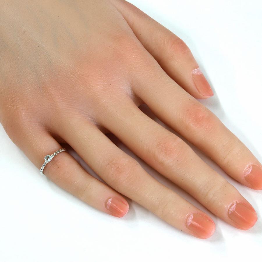 k14wg ペリドット　ピンキーリング　ホワイトゴールド K14WG ペリドット アクアマリン リング 誕生石 シンプル