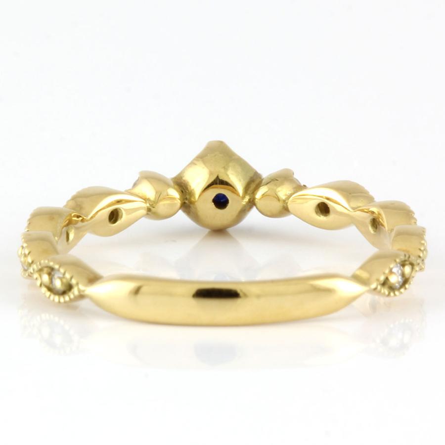 4℃ K18 ピンキーリング ゴールド 限界値下げ祭】 K18 サファイア ピンキーリング 指輪 4号