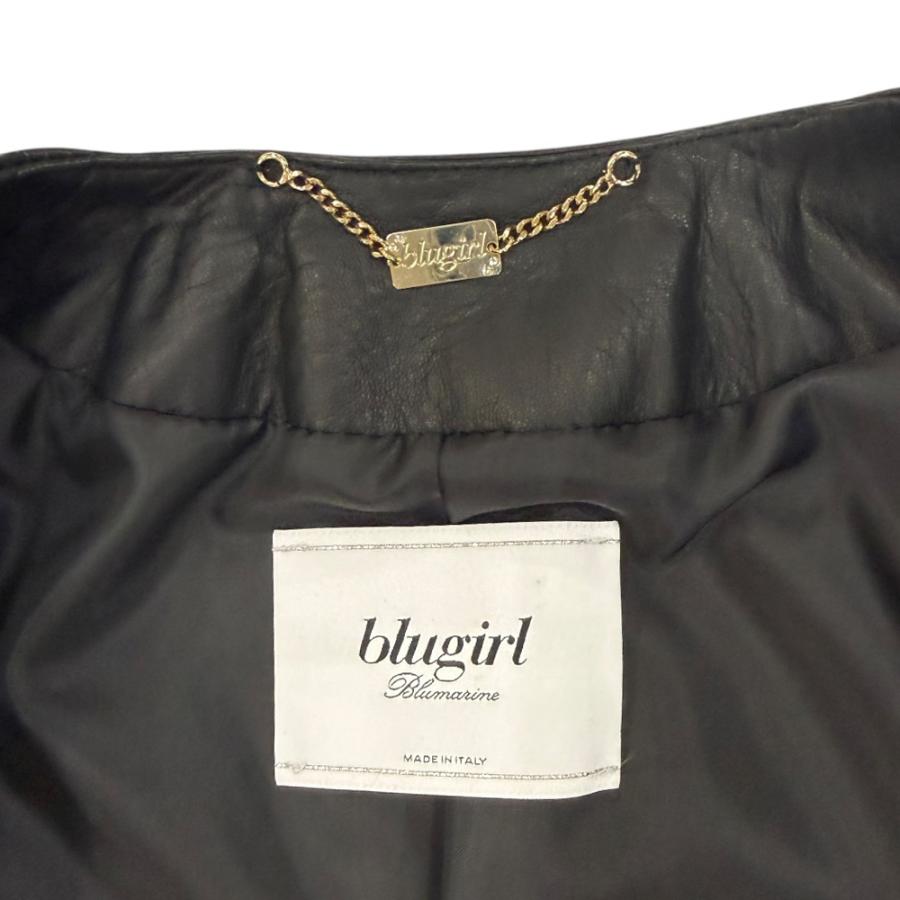 blugirl（ブルーガール） ノーカラージャケット 羊革 レディース 中古 