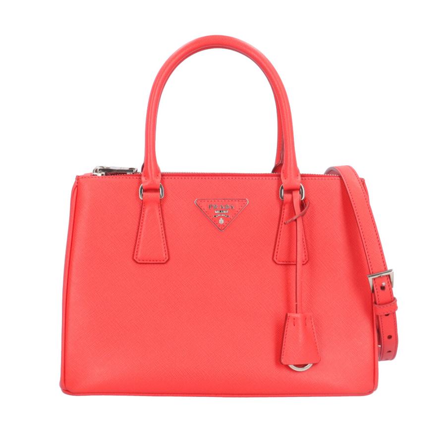 PRADA（プラダ） サフィアーノ ショルダーバッグ レザー レッド