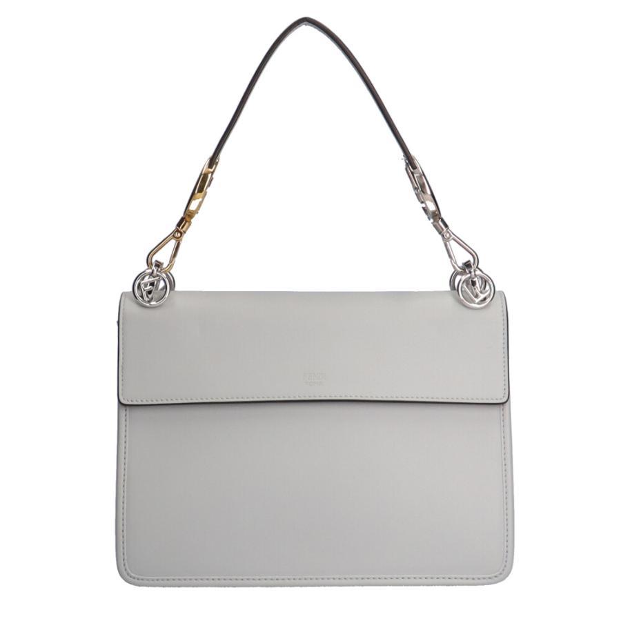 FENDI（フェンディ） キャナイエフ ショルダーバッグ レザー グレー 