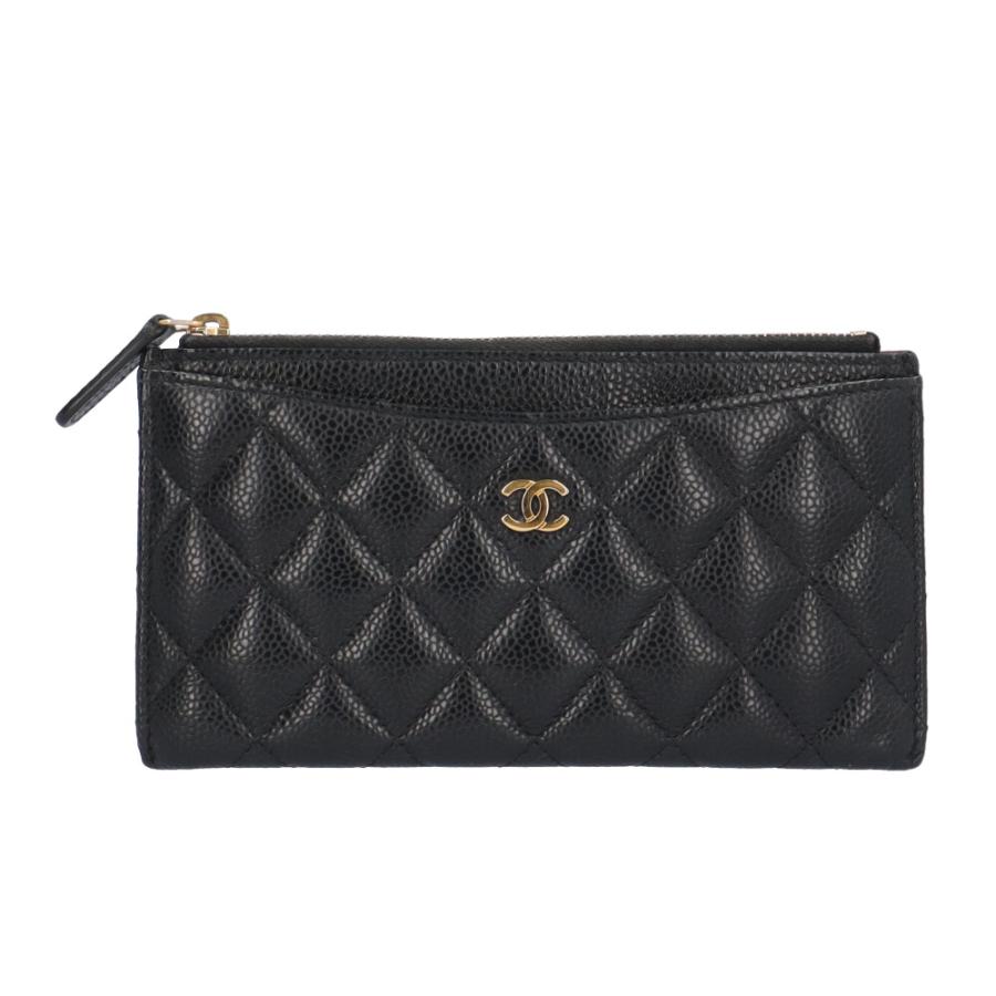 CHANEL シャネル マトラッセ ポーチ キャビアスキン レディース 中古 