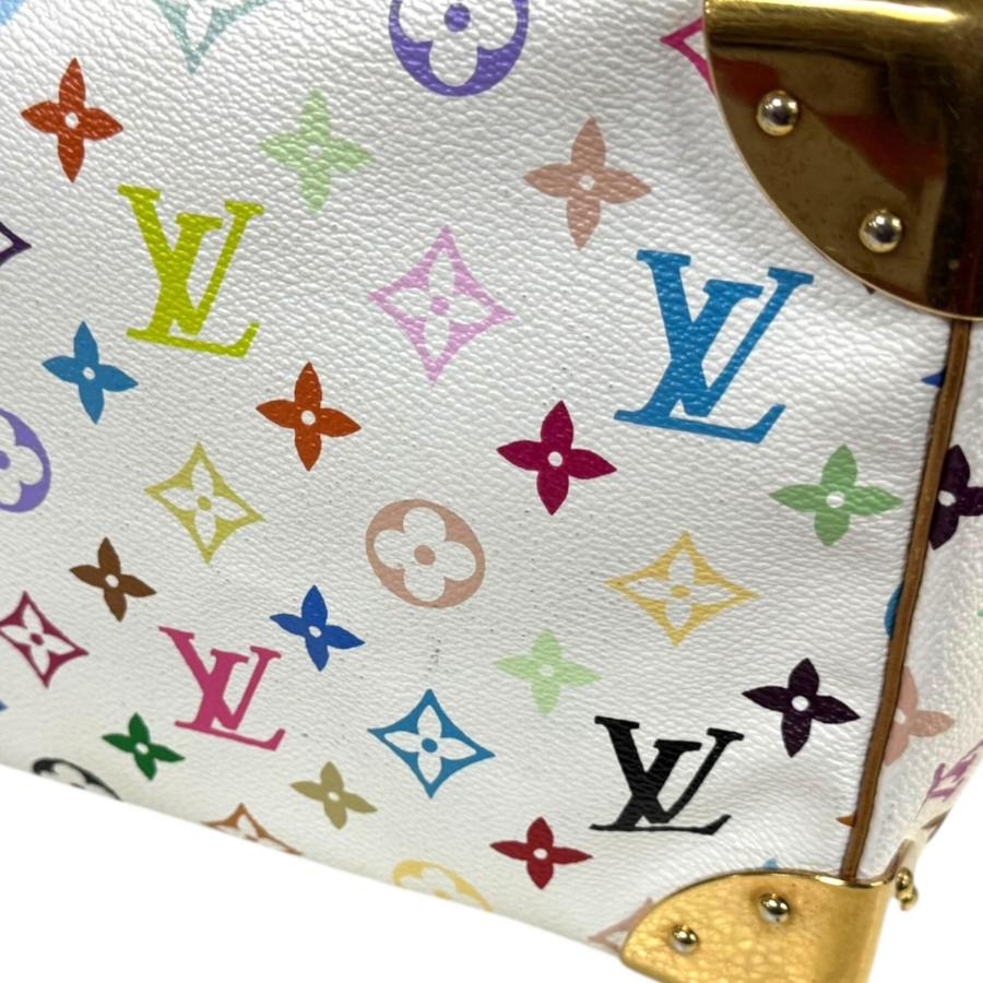Louis Vuitton ハンドバッグ ホワイト/マルチカラー LOUIS VUITTON ルイヴィトン スピーディ30 モノグラムマルチカラー