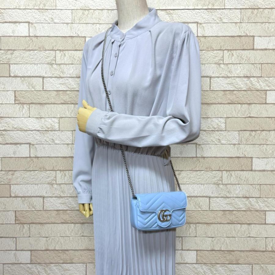 GUCCI（グッチ） スーパーミニバッグ GGマーモント ショルダーバッグ