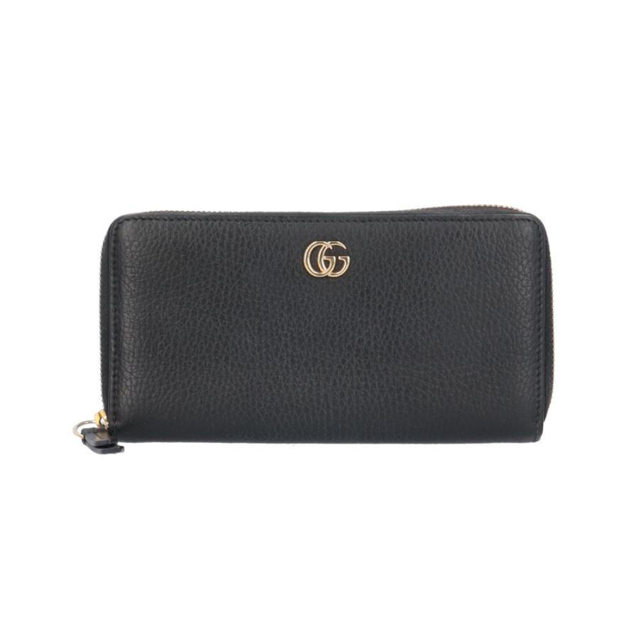 グッチ ダブルG ジップアラウンドウォレット GGマーモント 長財布 レザー 456117 レディース GUCCI  中古 GUCCI（グッチ） ダブルG ジップアラウンドウォレット GGマーモント 長