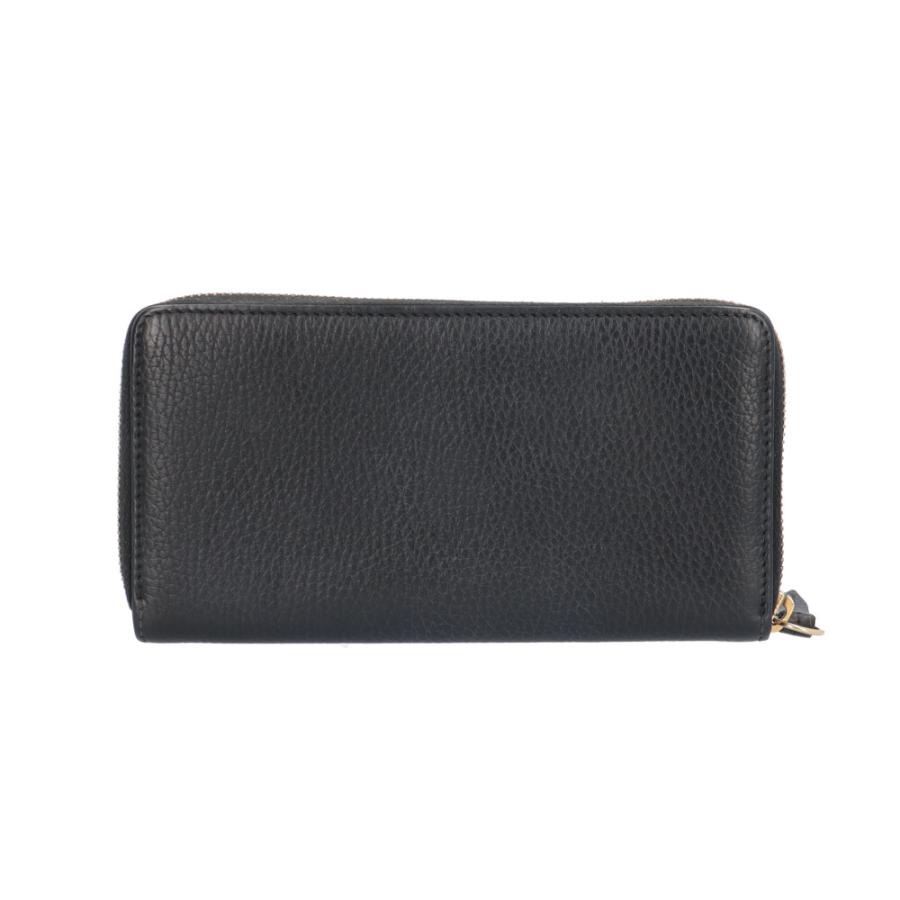 【美品】GUCCI 長財布 GGマーモント ブラック レザー レディース GUCCI（グッチ） ダブルG ジップアラウンドウォレット GGマーモント 長