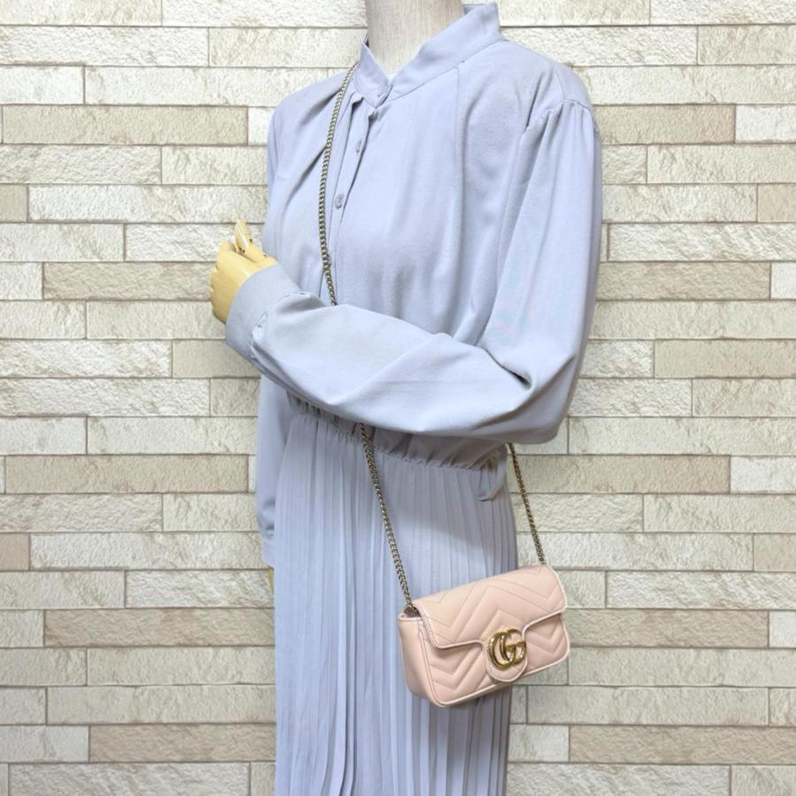 GUCCI（グッチ） キルティング スーパーミニバッグ GGマーモント