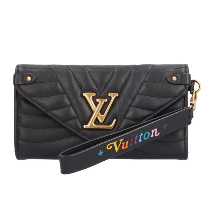 【美品】ルイヴィトン ニューウェーブ ロングウォレット 長財布 黒 M63298 LOUIS VUITTON（ルイ・ヴィトン） ニューウェーブロングウォレット 長