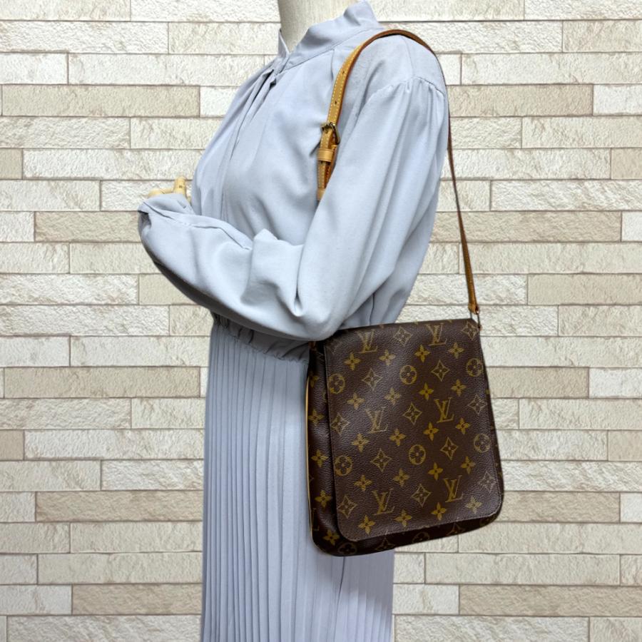 LOUIS VUITTON ルイヴィトン モノグラム ミュゼットサルサ M51258 PVC ブラウン ショルダーバッグ ミュゼット・サルサ ルイヴィトン バッグ モノグラム 廃盤 ミュゼット