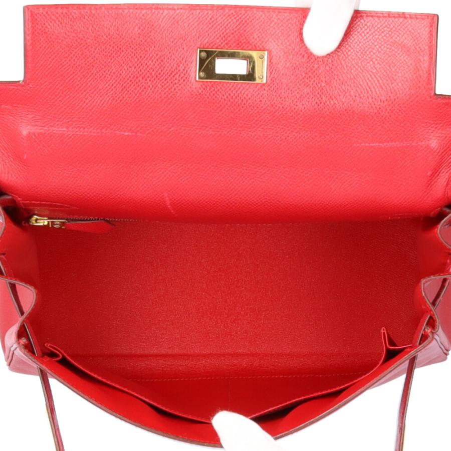 HERMES エルメス ケリー28 ショルダーバッグ レザー レッド HERMES エルメス ケリー28 ショルダーバッグ レザー レッド