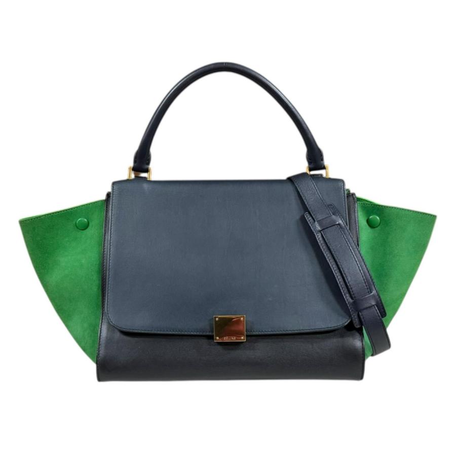 CELINE（セリーヌ） トラペーズ ショルダーバッグ レザー ブラック