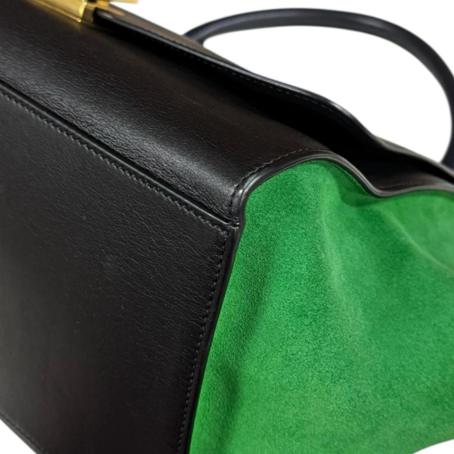 CELINE（セリーヌ） トラペーズ ショルダーバッグ レザー ブラック