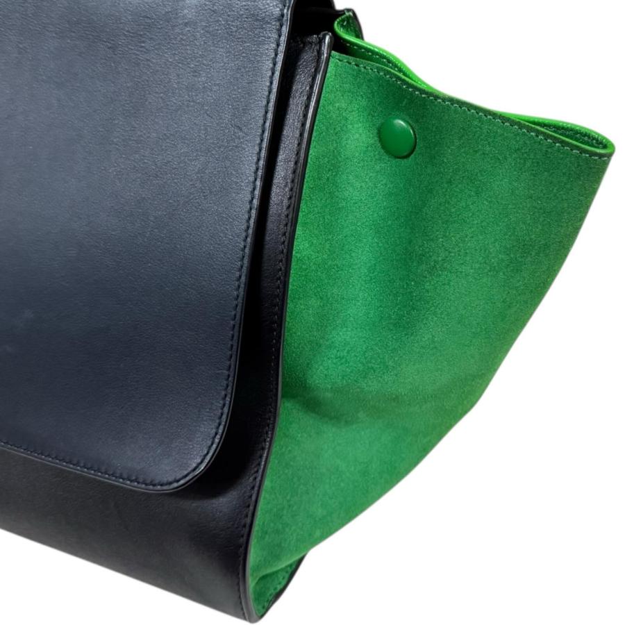 CELINE（セリーヌ） トラペーズ ショルダーバッグ レザー ブラック