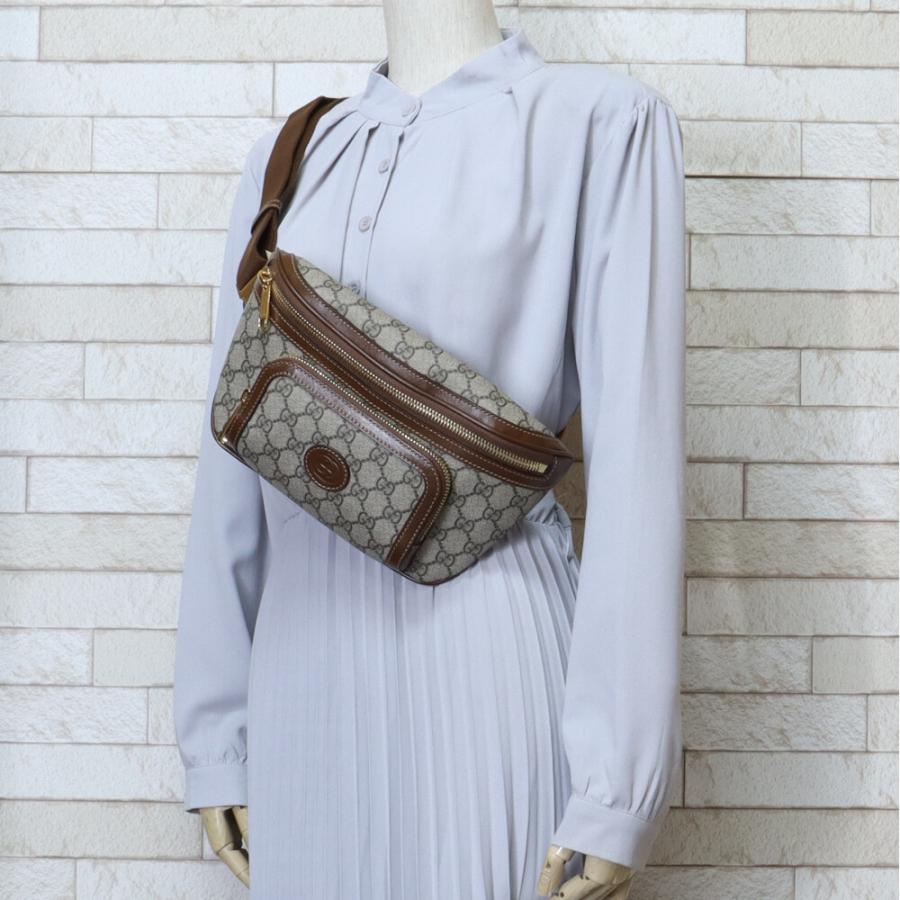 GUCCI グッチ GGラージベルトバッグ GGスプリーム ボディバッグ GG
