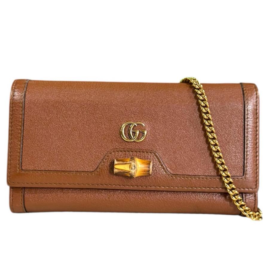 GUCCI（グッチ） バンブー ショルダーバッグ レザー 658243 ブラウン