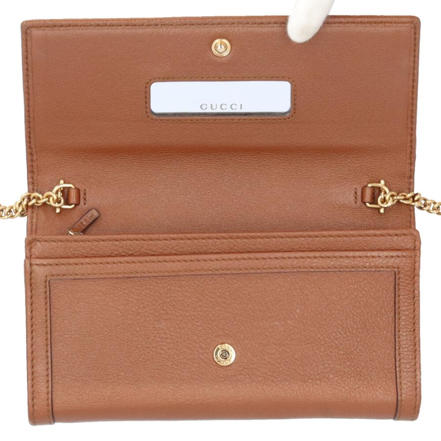 グッチ バンブー ショルダーバッグ レザー 658243 ブラウン レディース GUCCI  中古 GUCCI（グッチ） バンブー ショルダーバッグ レザー 658243 ブラウン