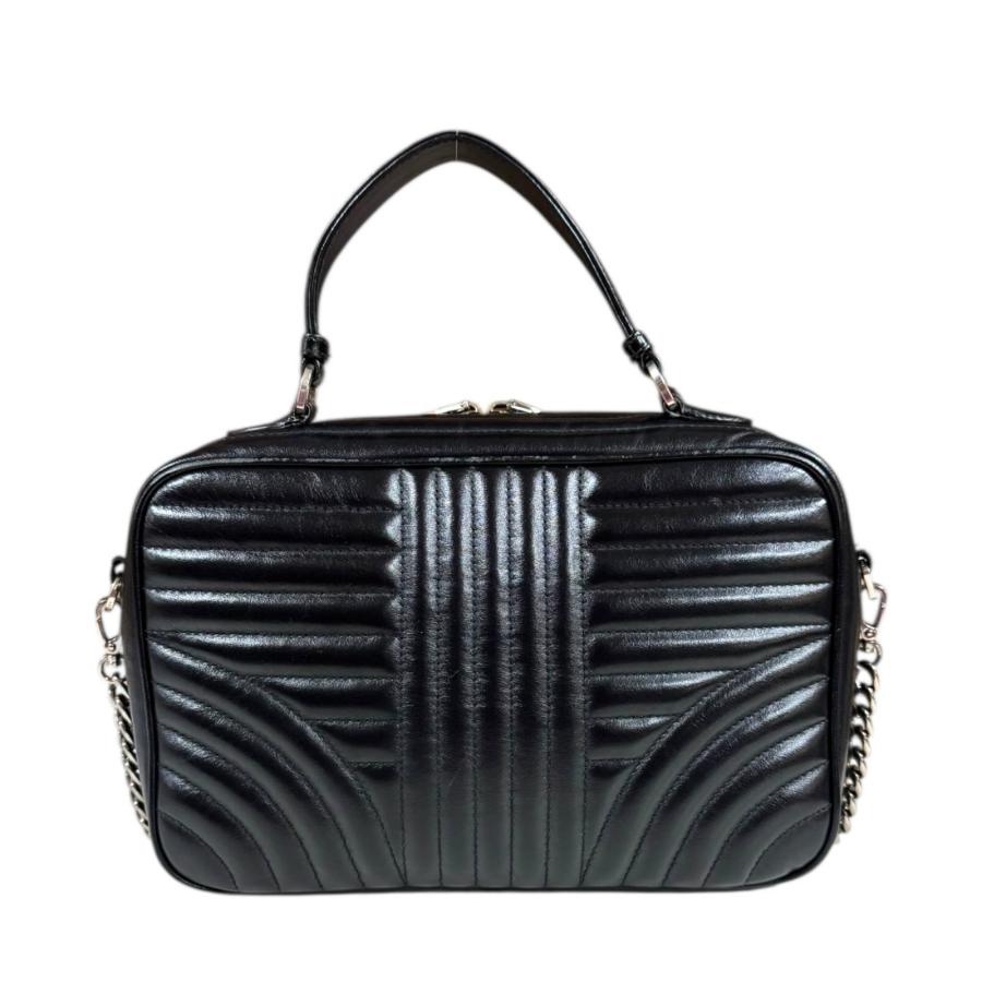 プラダ ダイアグラム ショルダーバッグ レザー 1BH119 ブラック レディース PRADA  中古 PRADA（プラダ） ダイアグラム ショルダーバッグ レザー 1BH119