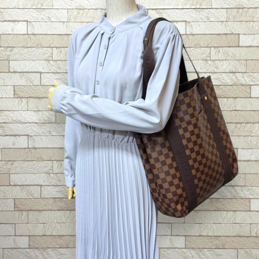 ルイヴィトン カバボブール ブラウン N52006ダミエキャンバストートバッグ LOUIS VUITTON（ルイ・ヴィトン） カバ ボブール ダミエ トートバッグ