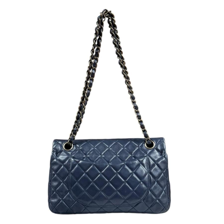 CHANEL（シャネル） マトラッセ ショルダーバッグ ラムスキン ネイビー