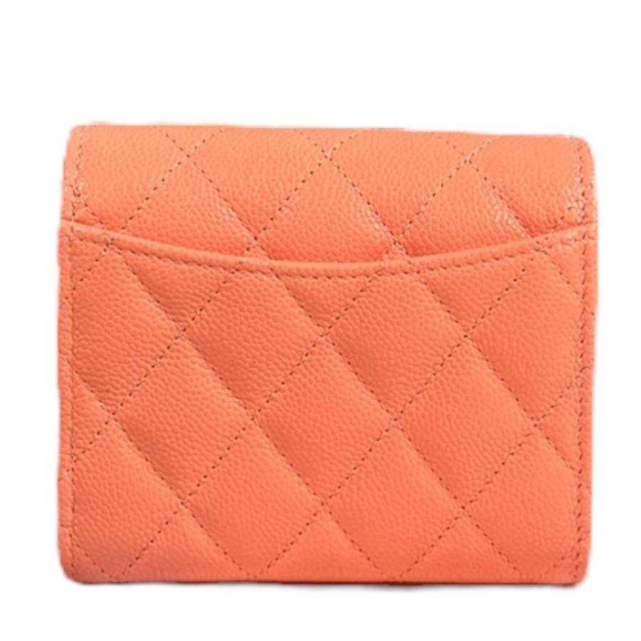CHANEL シャネル スモールフラップウォレット 三つ折り財布 キャビア  
