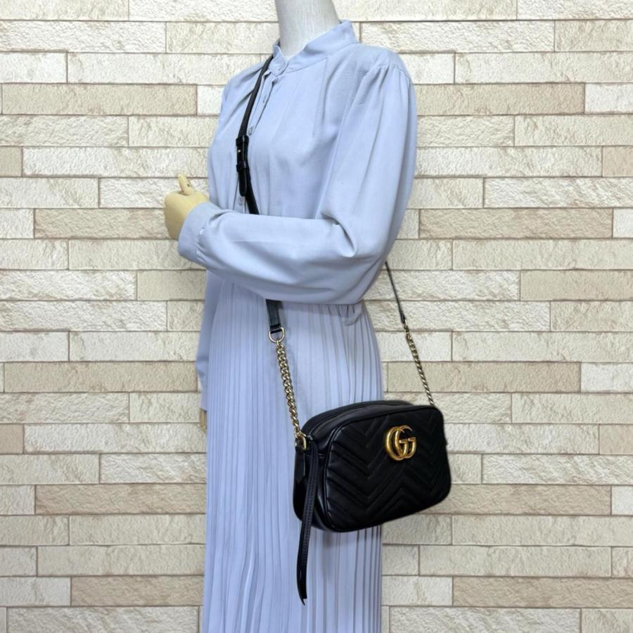 GUCCI（グッチ） キルティングスモールショルダー GGマーモント 