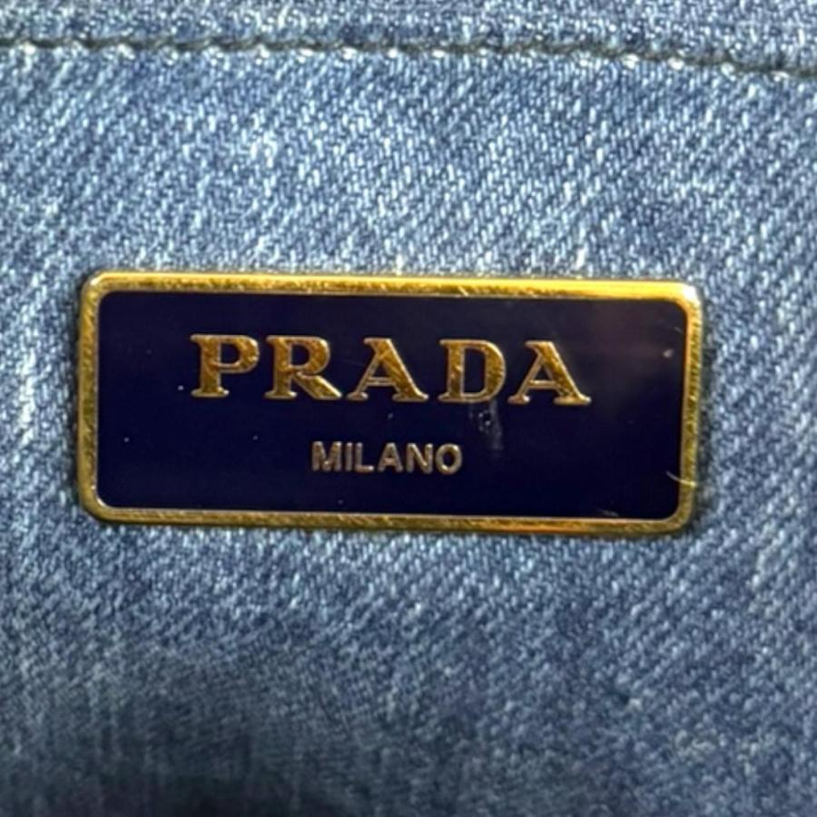PRADA（プラダ） カナパトートM ショルダーバッグ デニム 1BG642