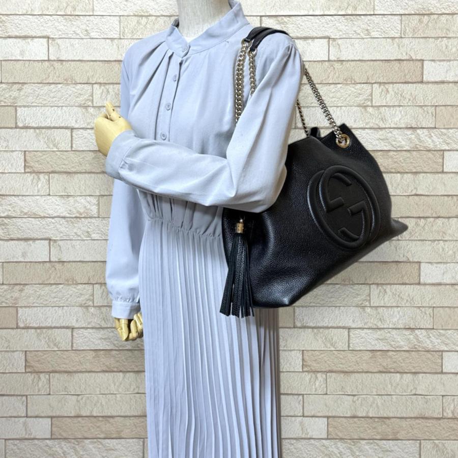 GUCCI（グッチ） ソーホー ショルダーバッグ レザー 536196 ブラック