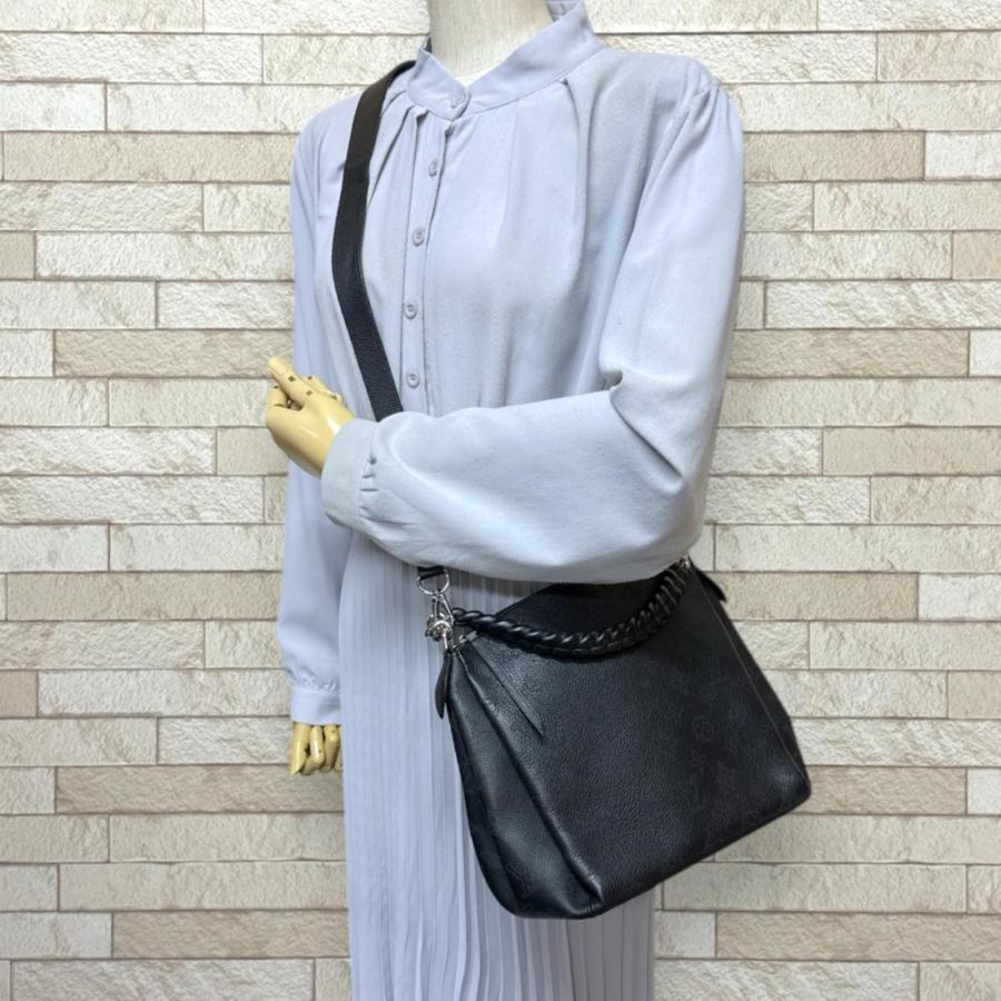 ルイヴィトン バビロンチェーンBB マヒナ ショルダーバッグ モノグラムマヒナ M51223 ブラック レディース LOUIS VUITTON  中古 LOUIS VUITTON ルイヴィトン バビロンチェーンBB マヒナ ショルダー