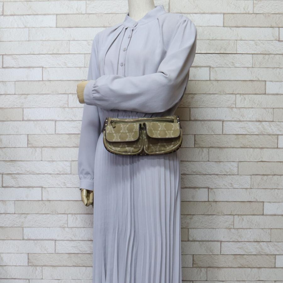 CELINE（セリーヌ） マカダム ウエストバッグ デニム ベージュ