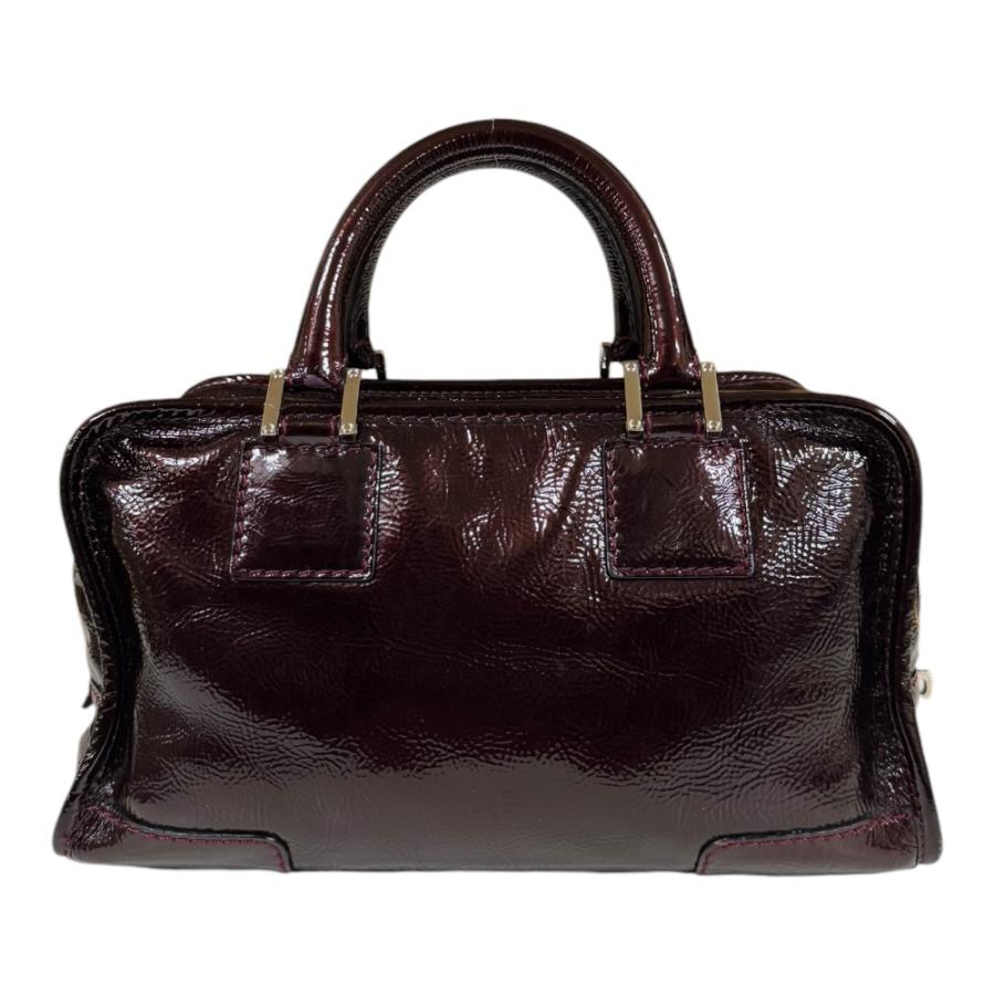 LOEWE（ロエベ） アマソナ28 ハンドバッグ エナメル パープル 